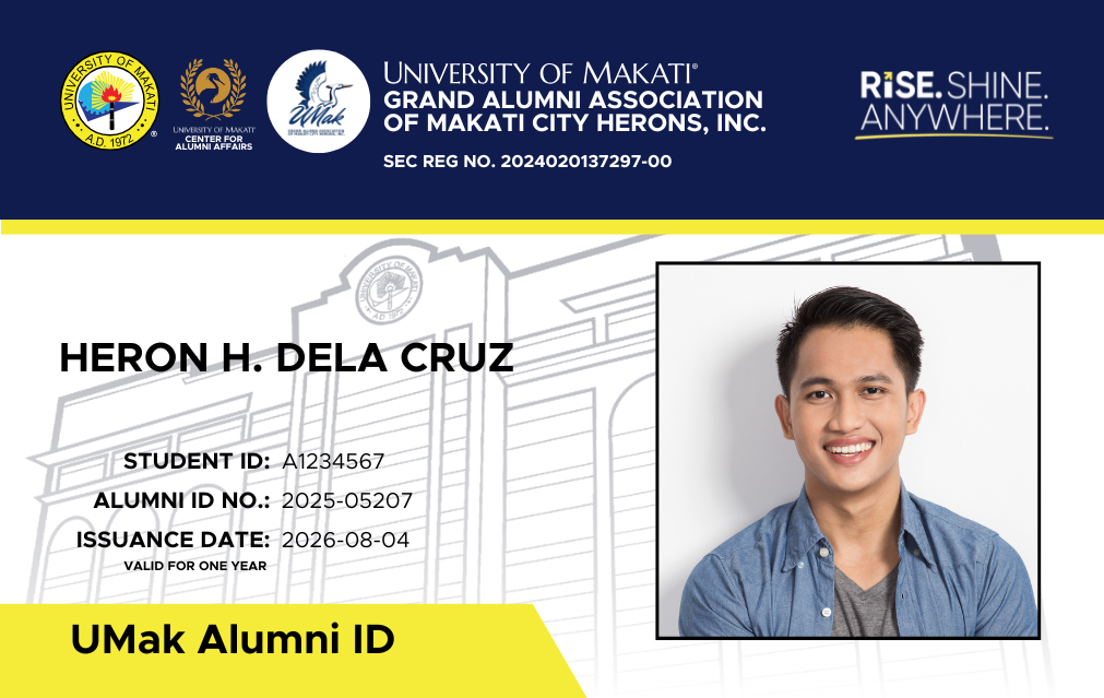 Get your Alumni ID - University of Makati - PH